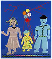 A Day at the Ekka - Bullseye glass - glass picture - stringers glass flakes mosaic - 47cm x 53cm