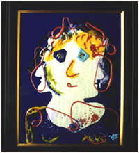 Portrait - bullseye glass - 57cm x 57cm